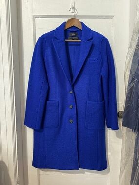 J. Crew Women's boiled Wool Royal Blue Coat